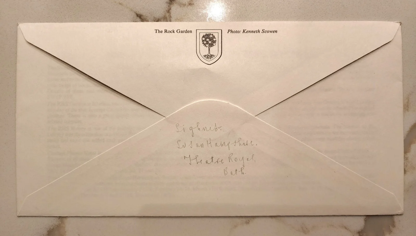 1987 The Royal Horticultural Envelope Autographed By Susan Hampshire With Love, image 3
