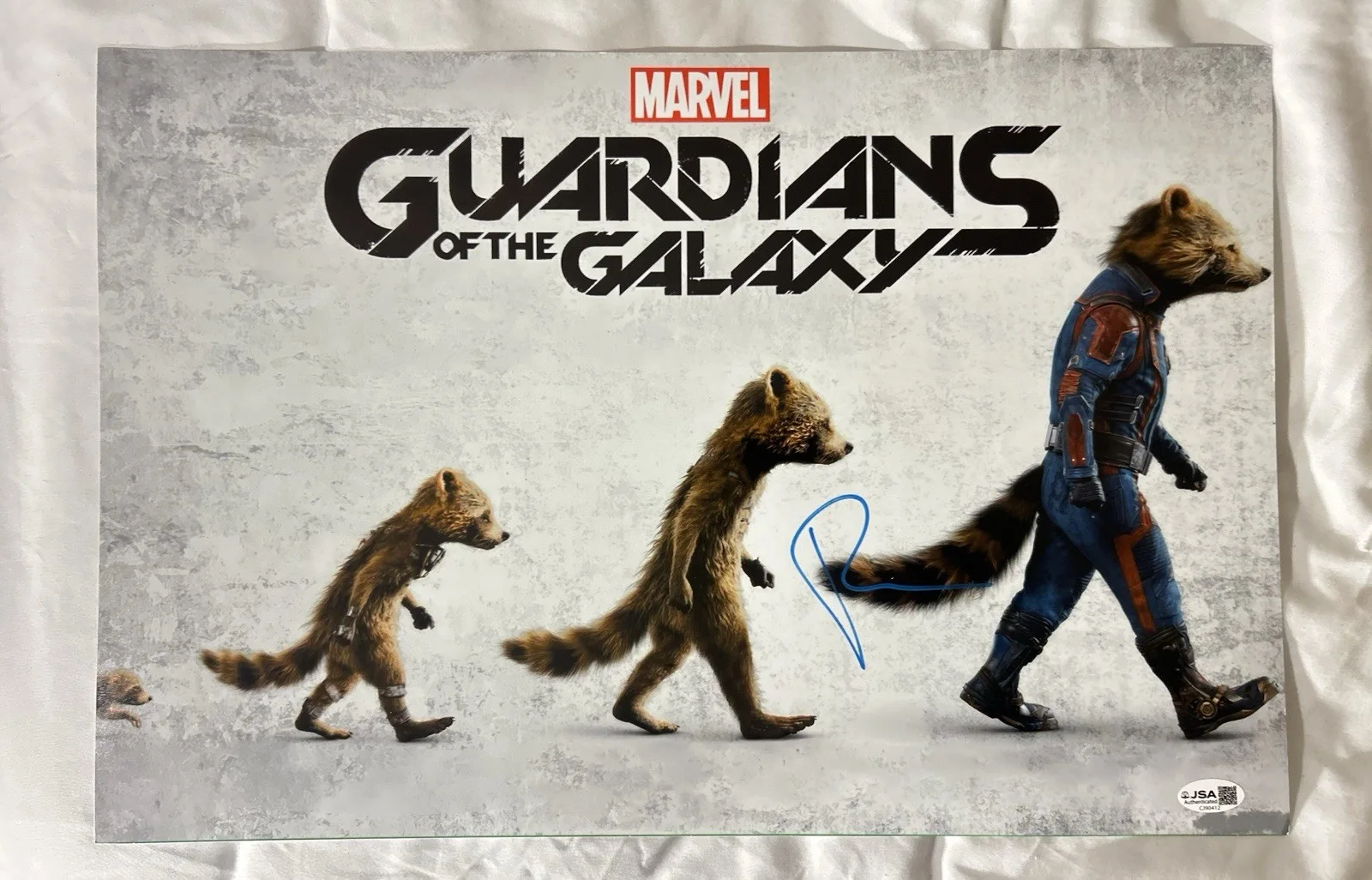 Bradley Cooper — Bradley Cooper Signed Guardians Of The Galaxy 12x18 Poster Autographed JSA COA, image 2
