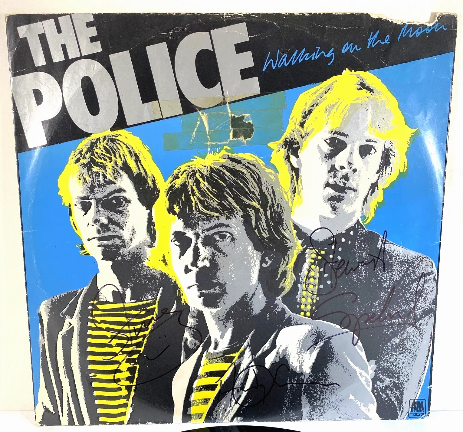 1979 The Police "Walking On The Moon" LP Signed By 3 Sting Andy Summers Copeland, image 2
