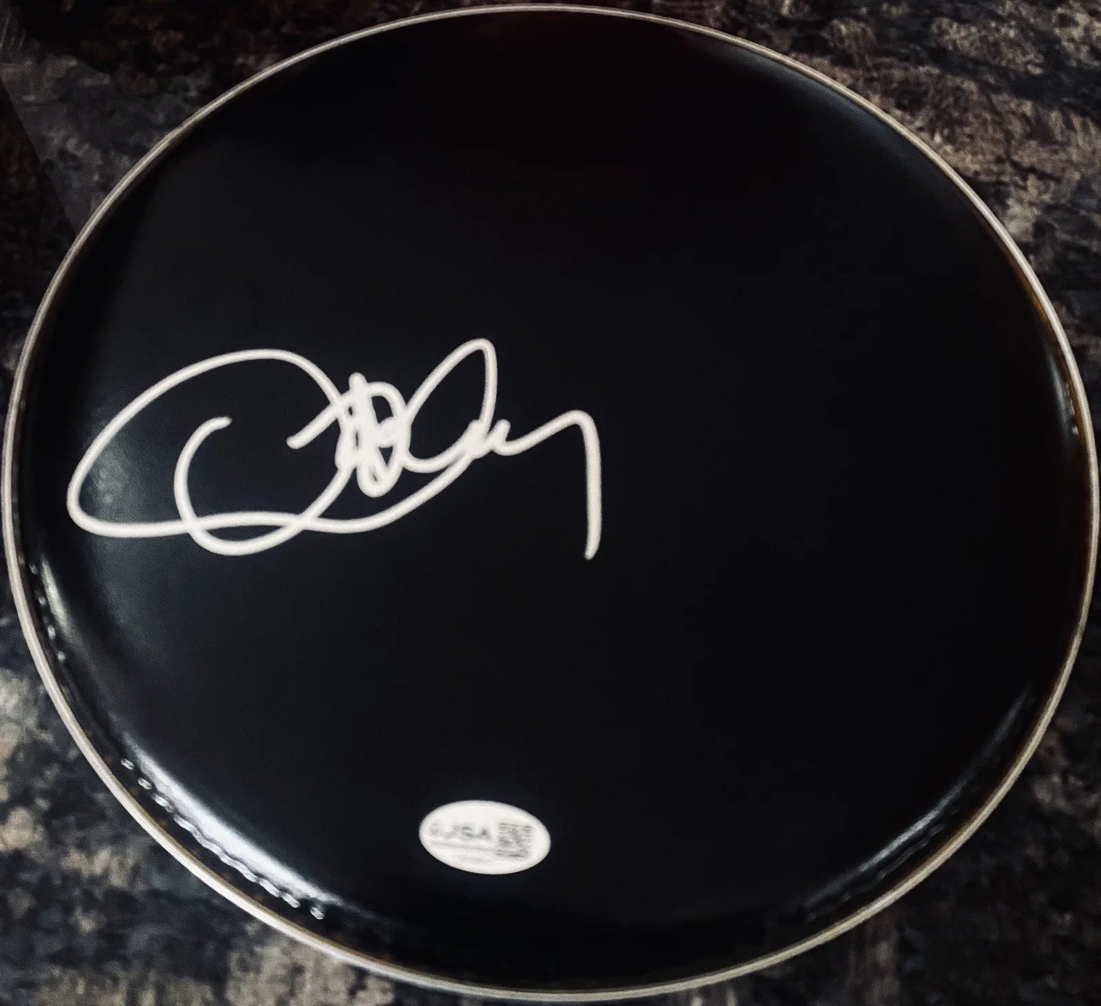 Tool Band Drummer * DANNY CAREY * Signed New 10" Drumhead JSA COA Maynard, image 2