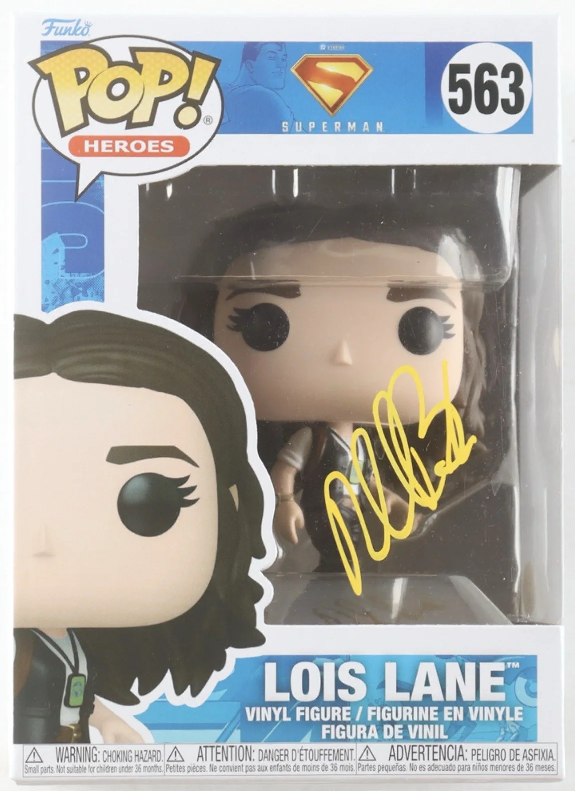 RACHEL BROSNAHAN — Rachel Brosnahan Signed Superman Lois Lane Funko Pop 563 Autographed JSA COA