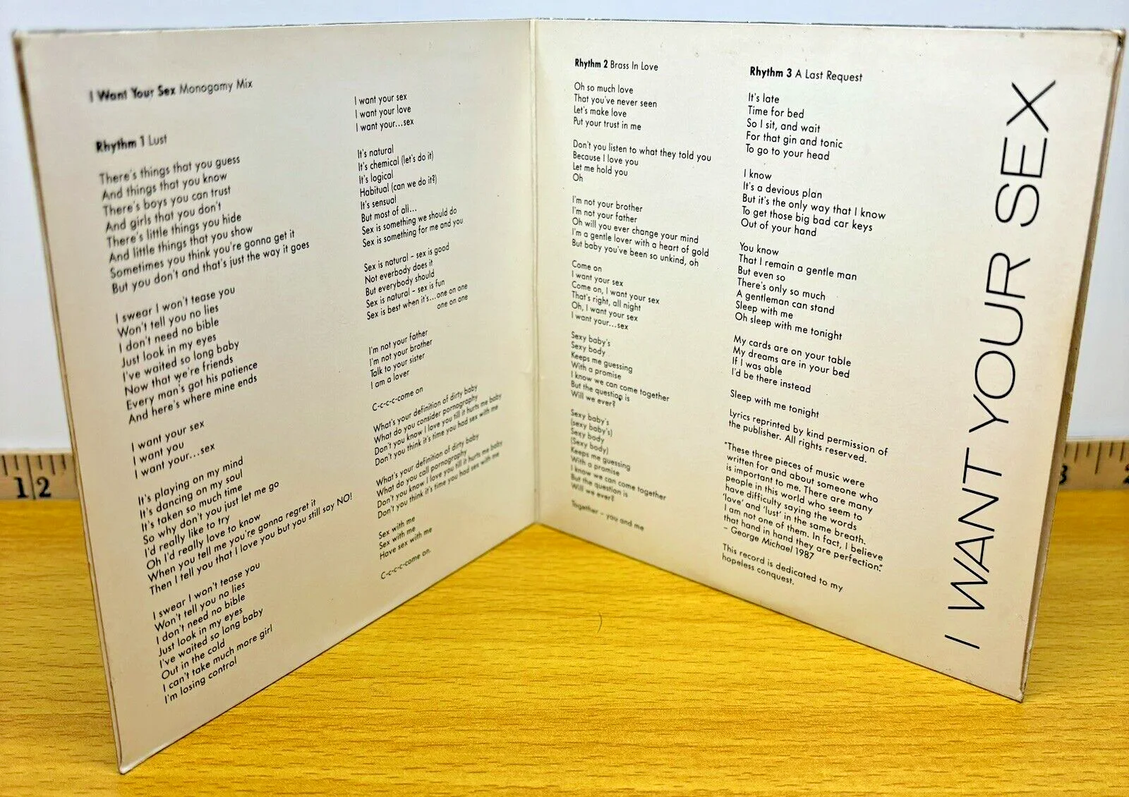 1987 George Michael "I Want Your Sex" CD Single From Faith LP Signed Autograph, изображение 4
