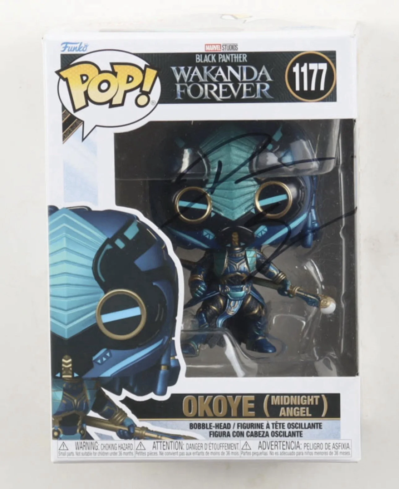 Danai Gurira — Danai Gurira Signed Okoye Funko Wakanda Forever Midnight Angel Beckett COA