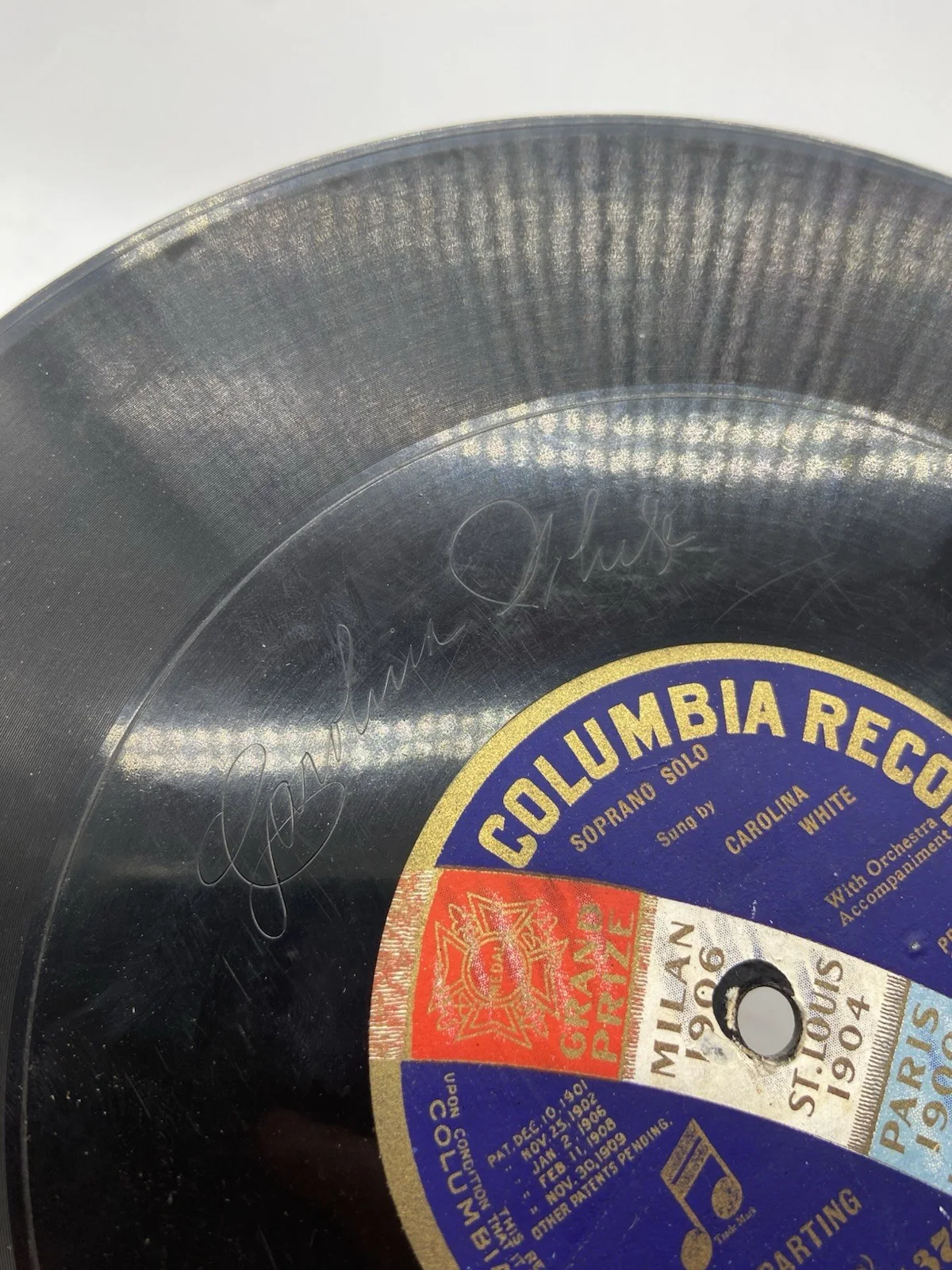 soprano solo carolina white columbia record a1376 inscribed signed, изображение 3