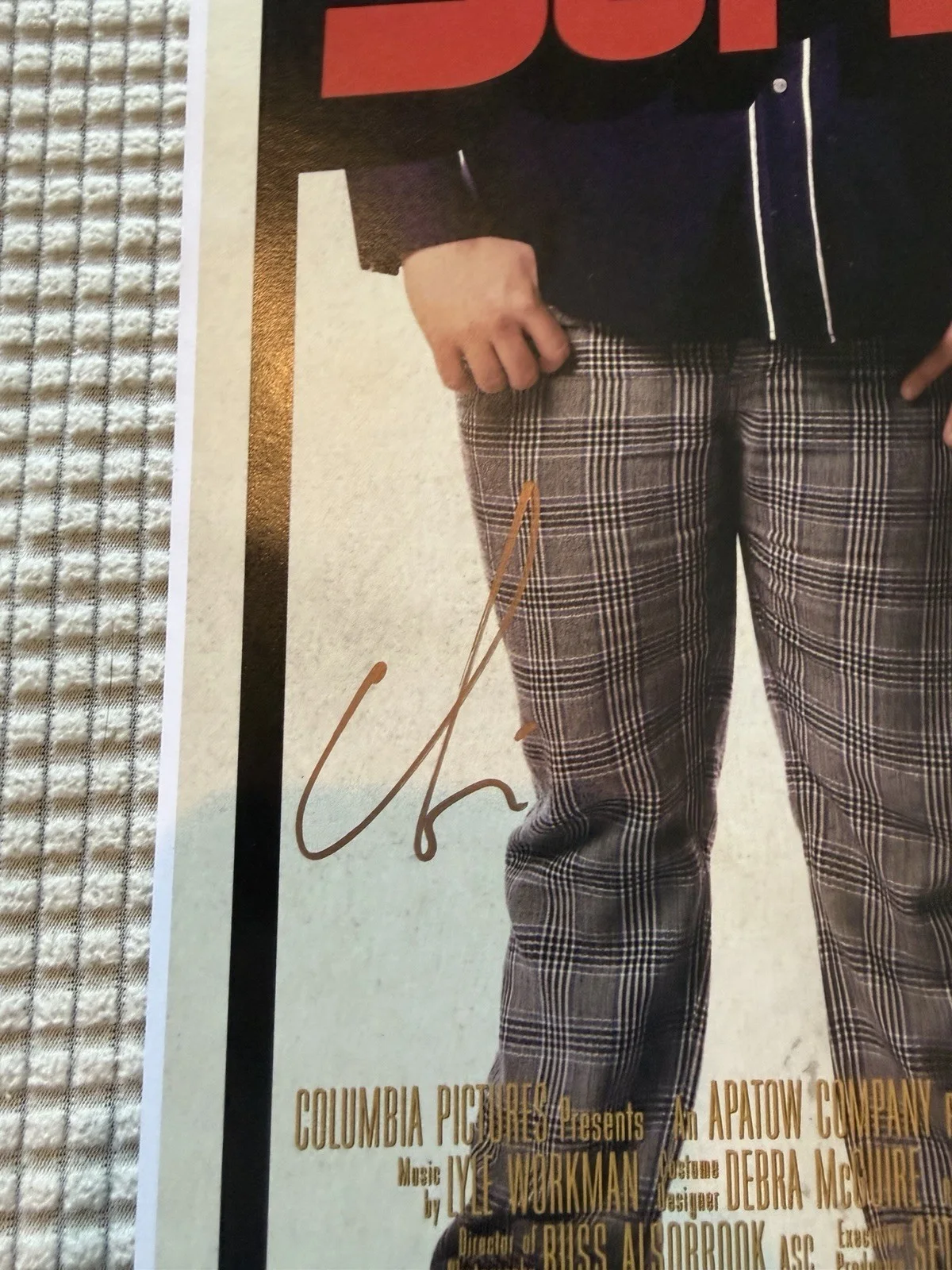 JSA authenticated SIGNED Superbad Poster McLovin, Christopher Mintz-Plasse, image 3