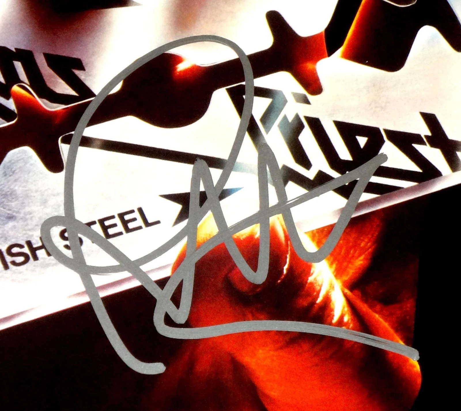 JUDAS PRIEST ROB HALFORD HAND SIGNED AUTOGRAPHED BRITISH STEEL VINYL ALBUM PROOF, image 2