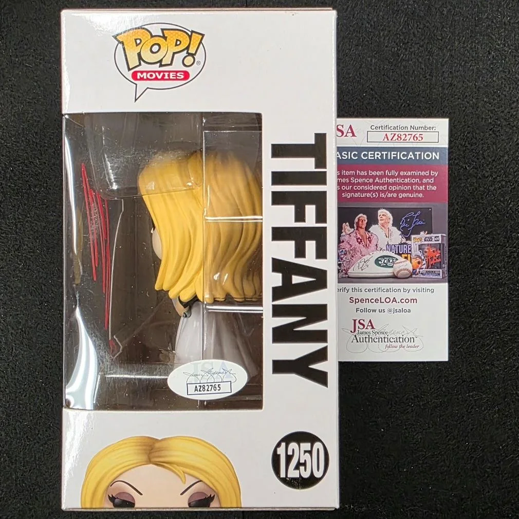 Jennifer Tilly — Jennifer Tilly signed Bride of Chucky Tiffany Funko Pop! 1250 red autograph JSA, изображение 2