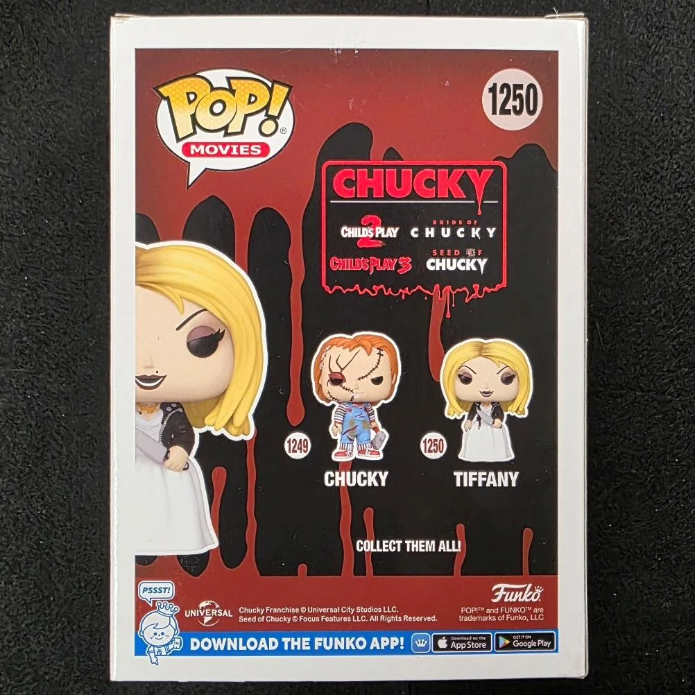 Jennifer Tilly — Jennifer Tilly signed Bride of Chucky Tiffany Funko Pop! 1250 red autograph JSA, изображение 3