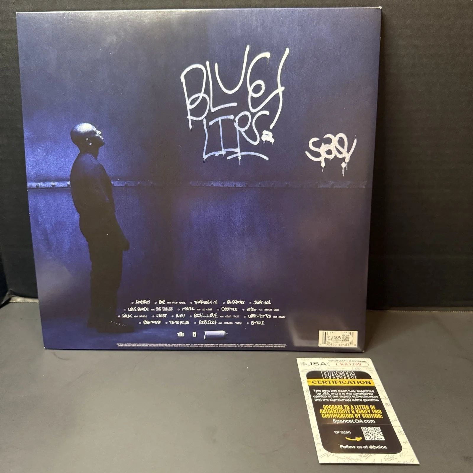Schoolboy Q Signed Vinyl BLUE LIPS Album Record JSA COA, image 3