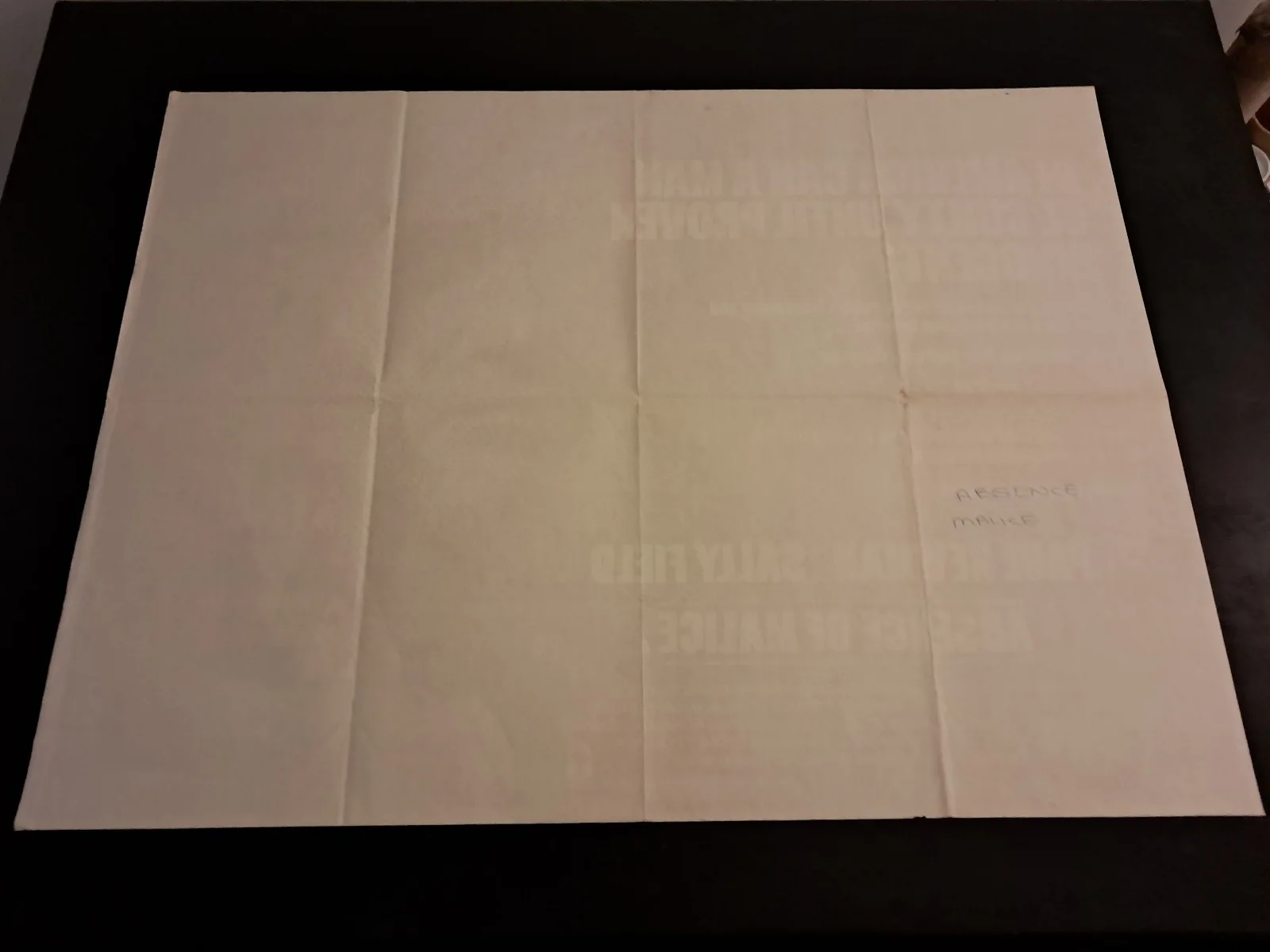 ABSENCE OF MALICE (1981, dir: Sydney Pollack) Original UK Quad Poster (folded), изображение 5