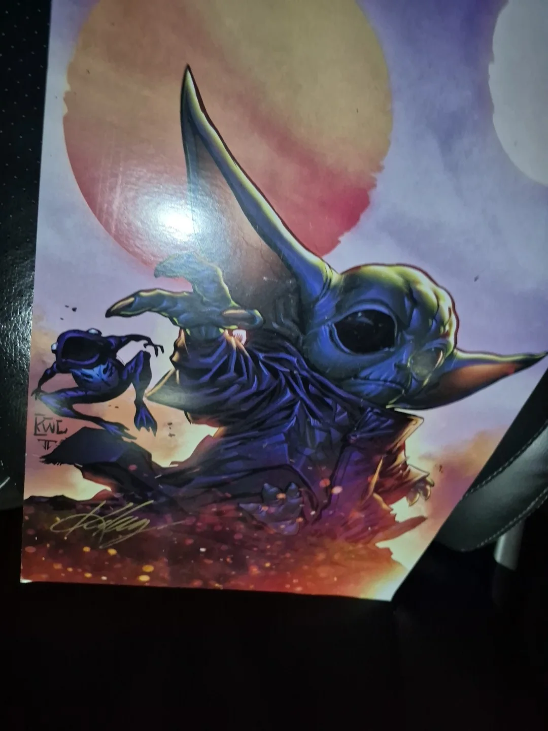 Star Wars Rob Prior Grogu signed 11x 17, image 4