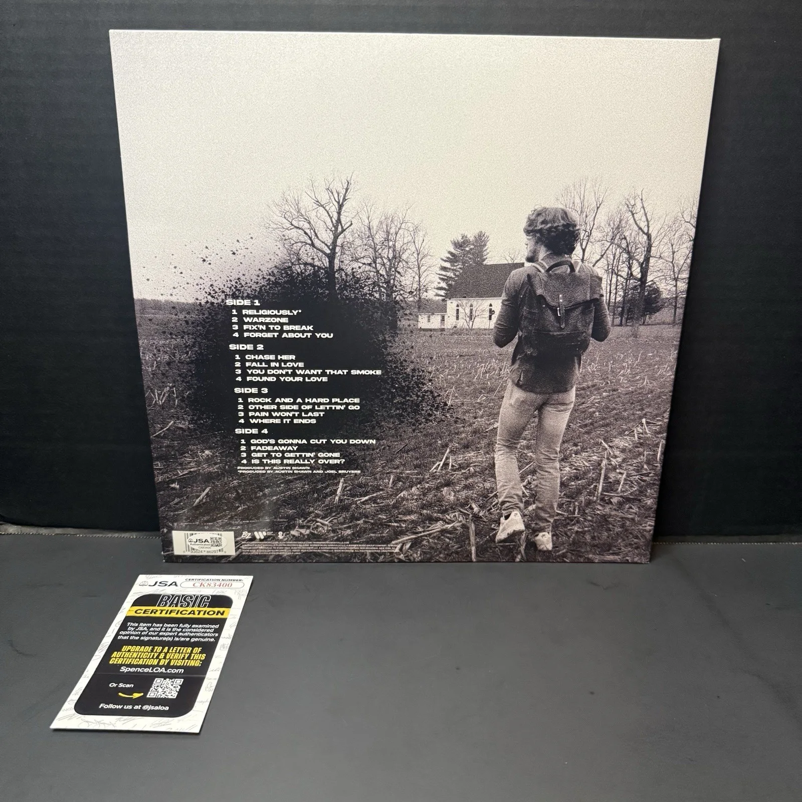 Bailey Zimmerman Signed Vinyl Autographed Religiously Album JSA COA Country Rap, image 3