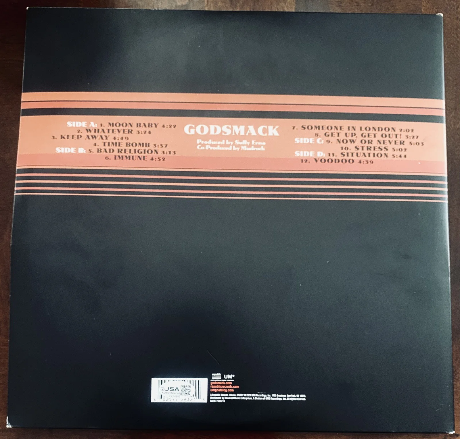 Sully Erna Signed GODSMACK Vinyl LP Authenticated Inscribed JSA COA James Spence, image 4