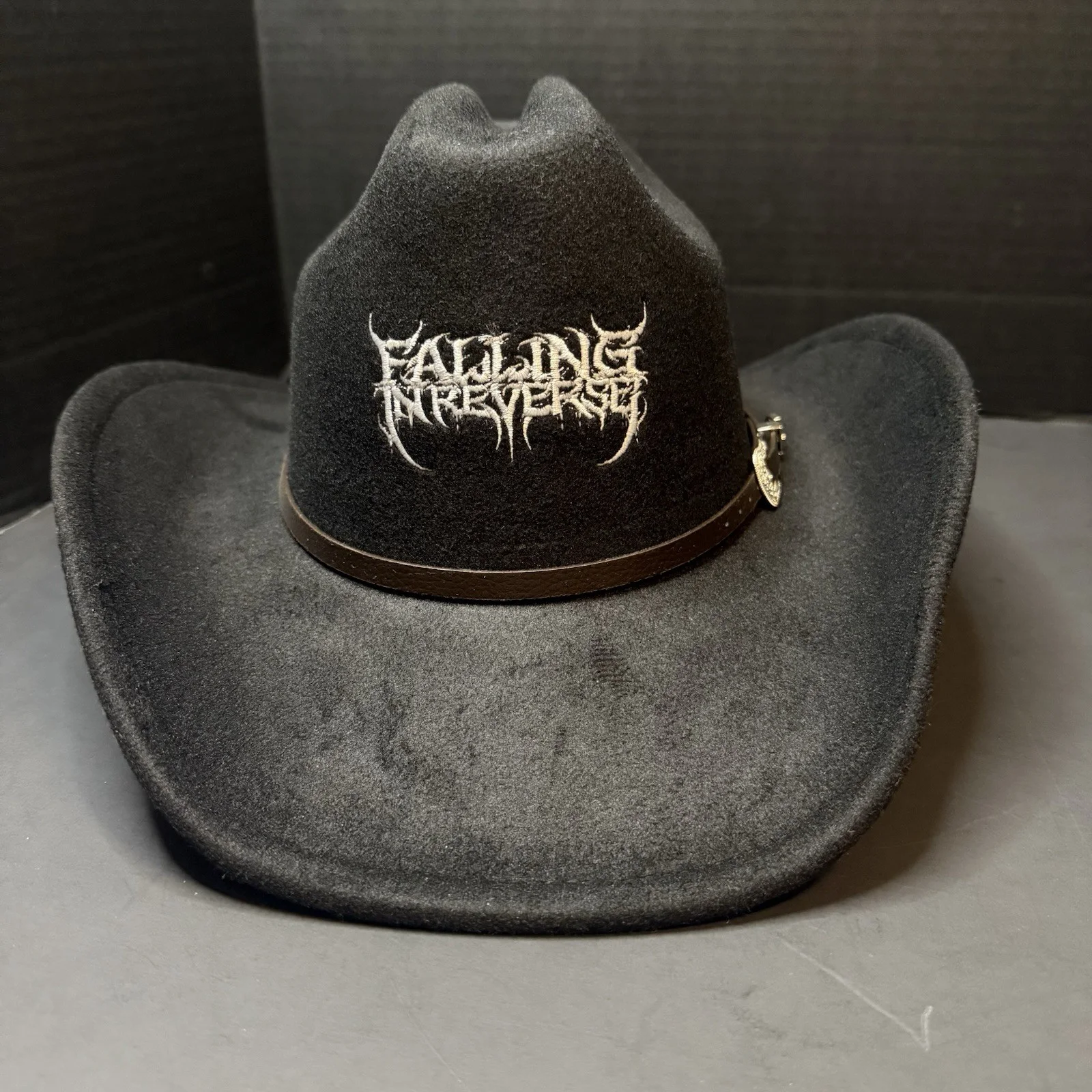 Ronnie Radke Signed Cowboy Hat Autographed Falling In Reverse Singer JSA COA, image 3