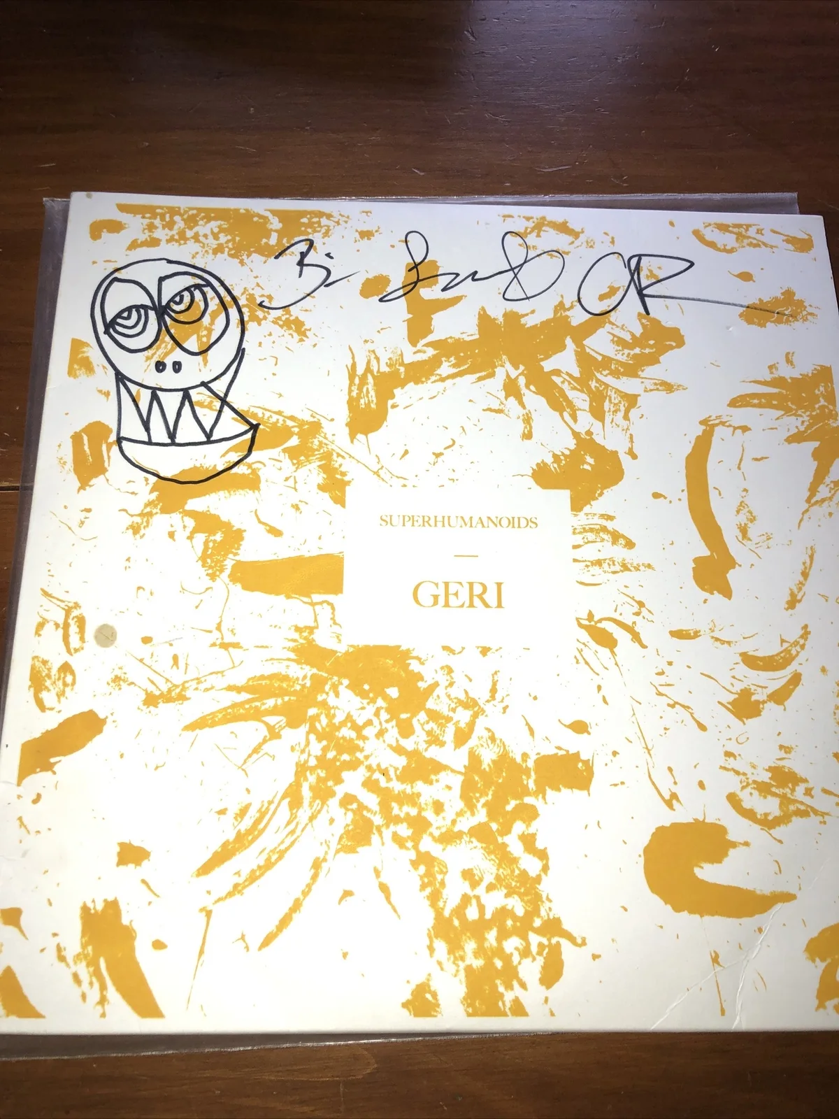 VERY RARE Signed? Superhumanoids Geri Record LP 10” 33RPM SEE DETAILS, image 2
