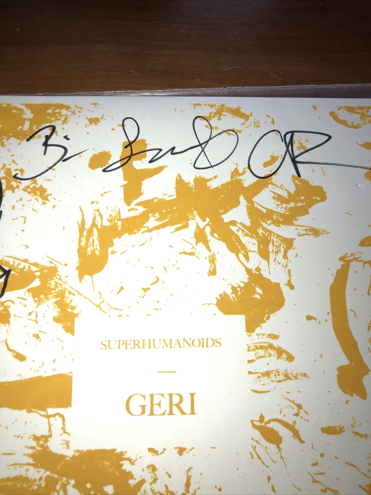 VERY RARE Signed? Superhumanoids Geri Record LP 10” 33RPM SEE DETAILS, image 4
