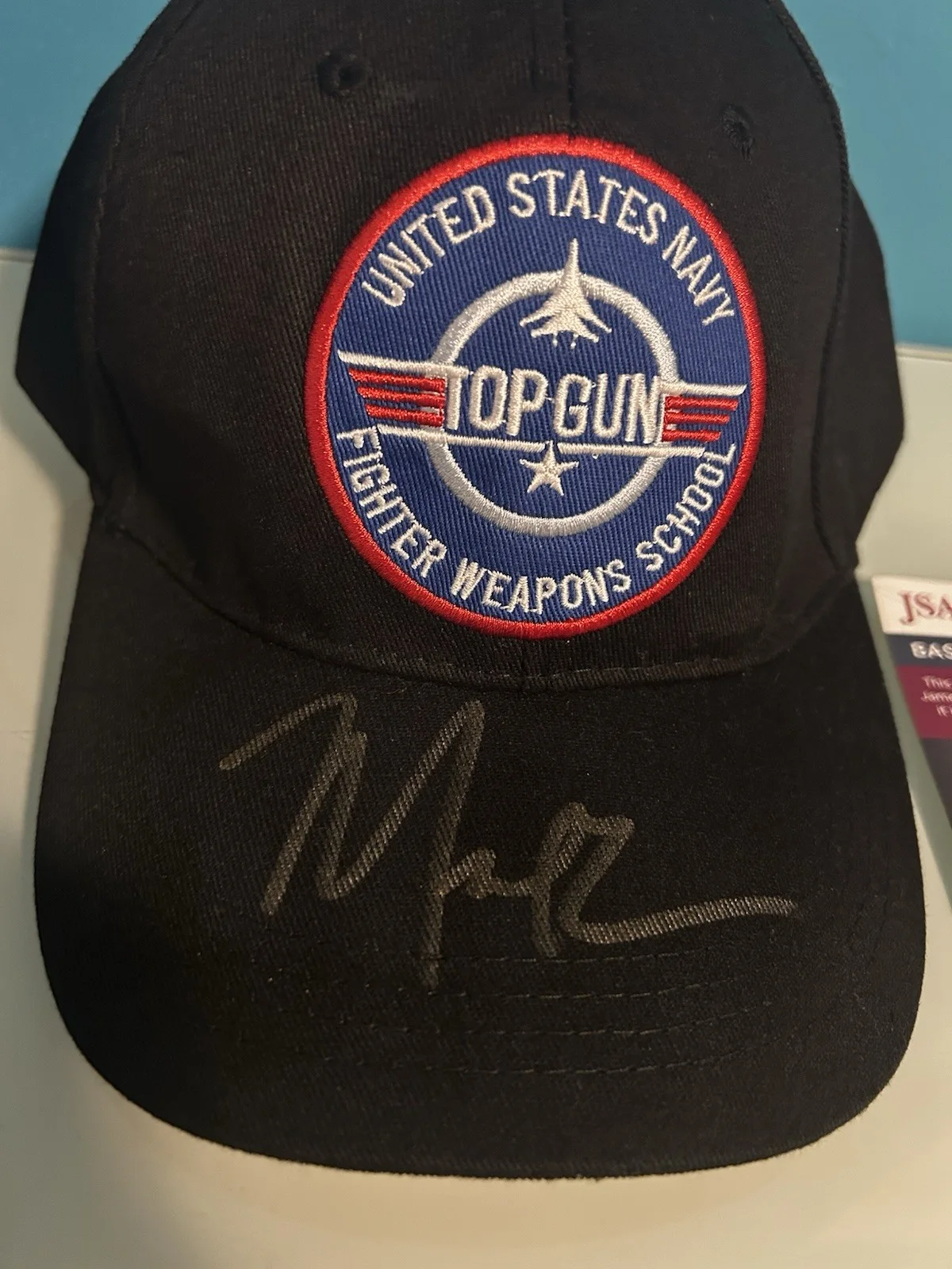Miles Teller — Miles Teller Signed Top Gun US Navy Fighters Weapon School Hat JSA COA, image 2