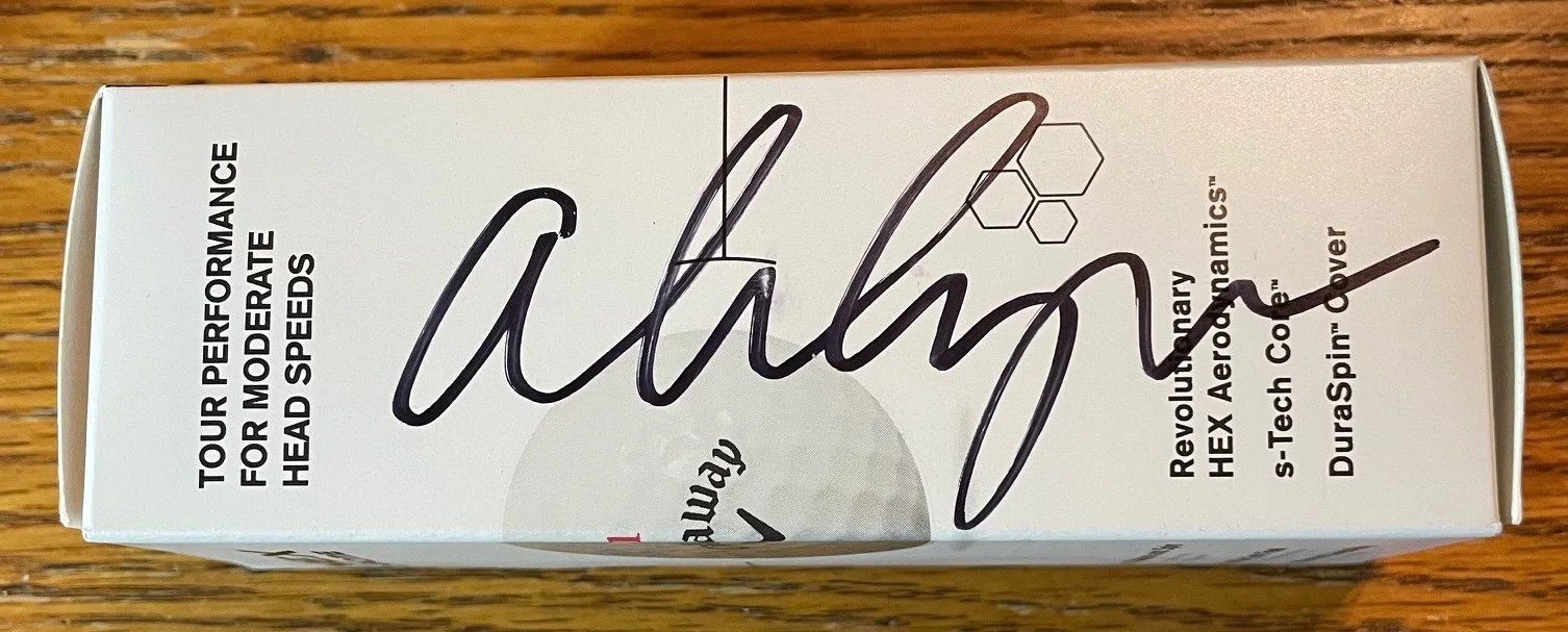 ALICE COOPER Signed Autographed Christmas Card & Set of 3 HexChrome Golf Balls, image 3