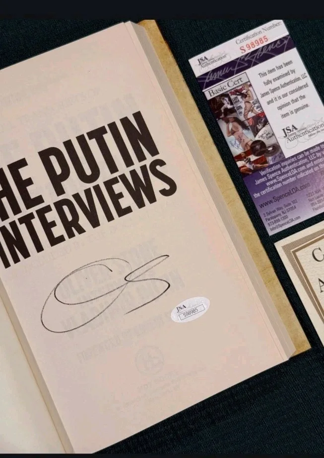 Oliver Stone — Oliver Stone Signed The Putin Interviews Book JSA Premiere Collectibles Auto, image 3