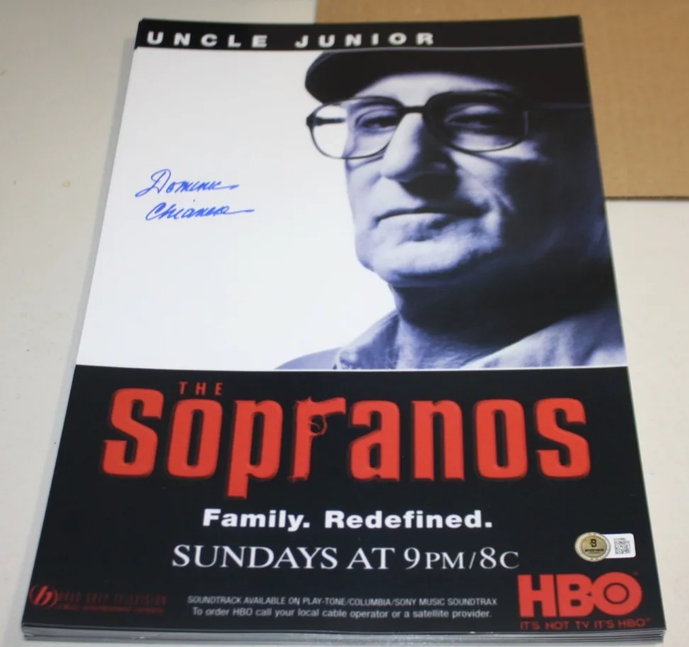Dominic Chianese — Dominic Chianese Signed Sopranos 11x17 Autograph POSTER Photo "Uncle Jr" BECKETT