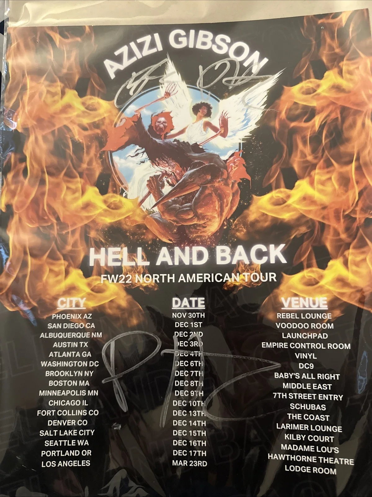 Signed Azizi Gibson - Hell And Back, изображение 2