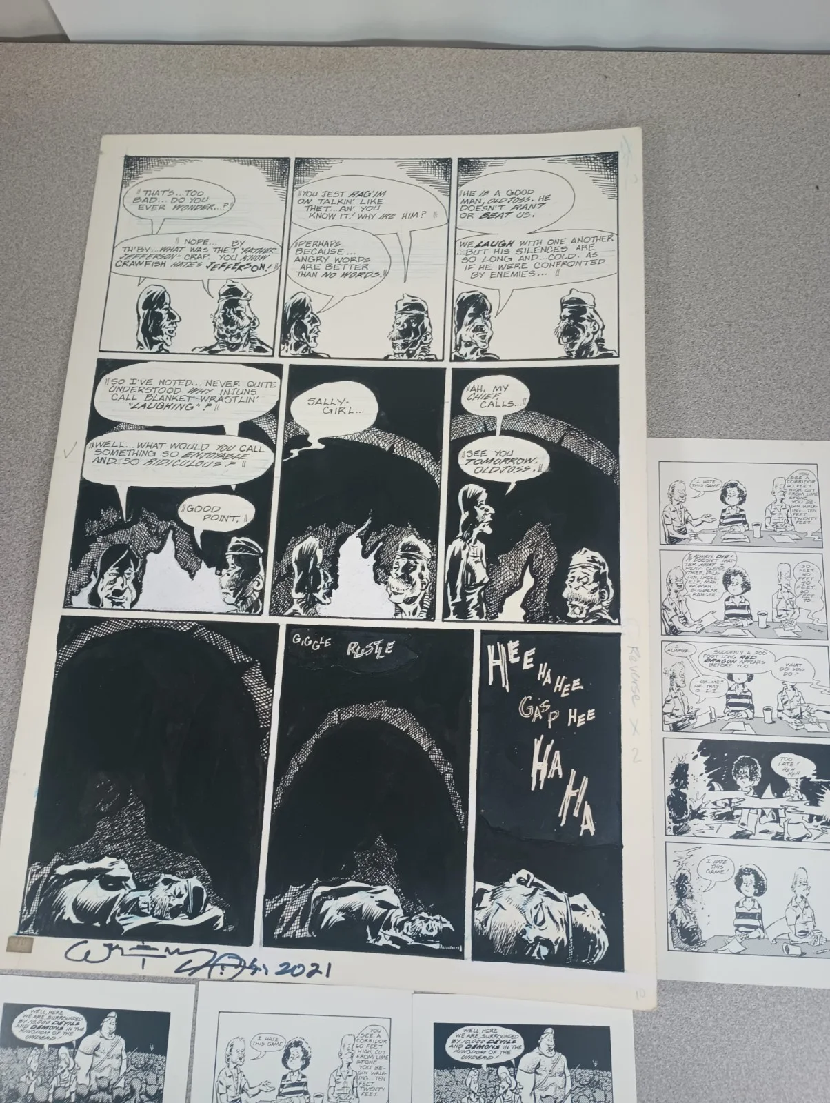 William Francis Loebs — 1980s William Francis Loebs Comic Strip & Postcard Autographed Lot, изображение 4