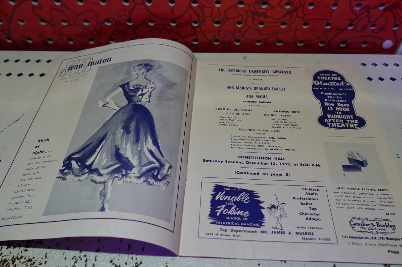1952 American University Concerts Washington DC Ana Maria Spanish Ballet, image 4