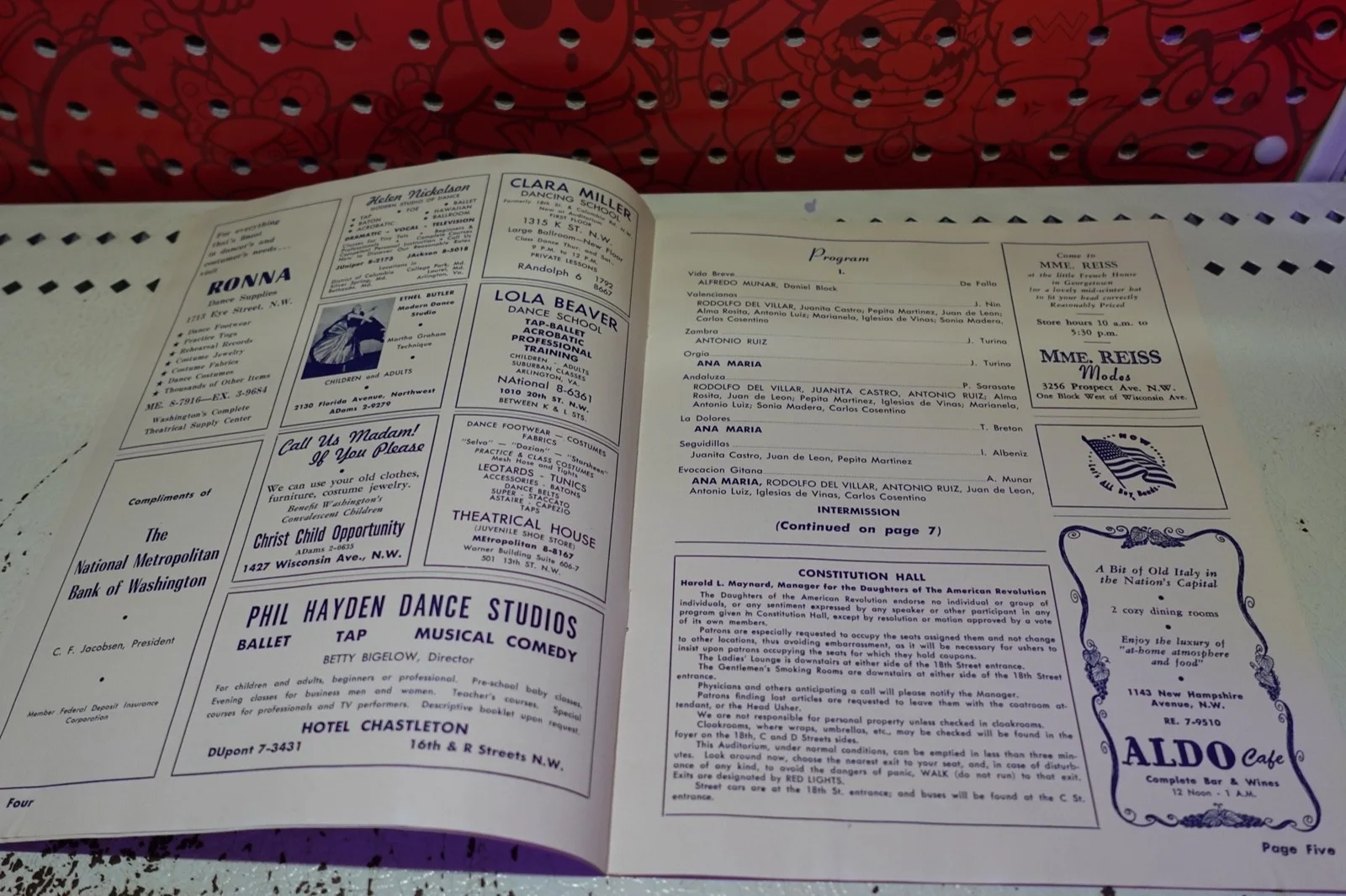 1952 American University Concerts Washington DC Ana Maria Spanish Ballet, image 5