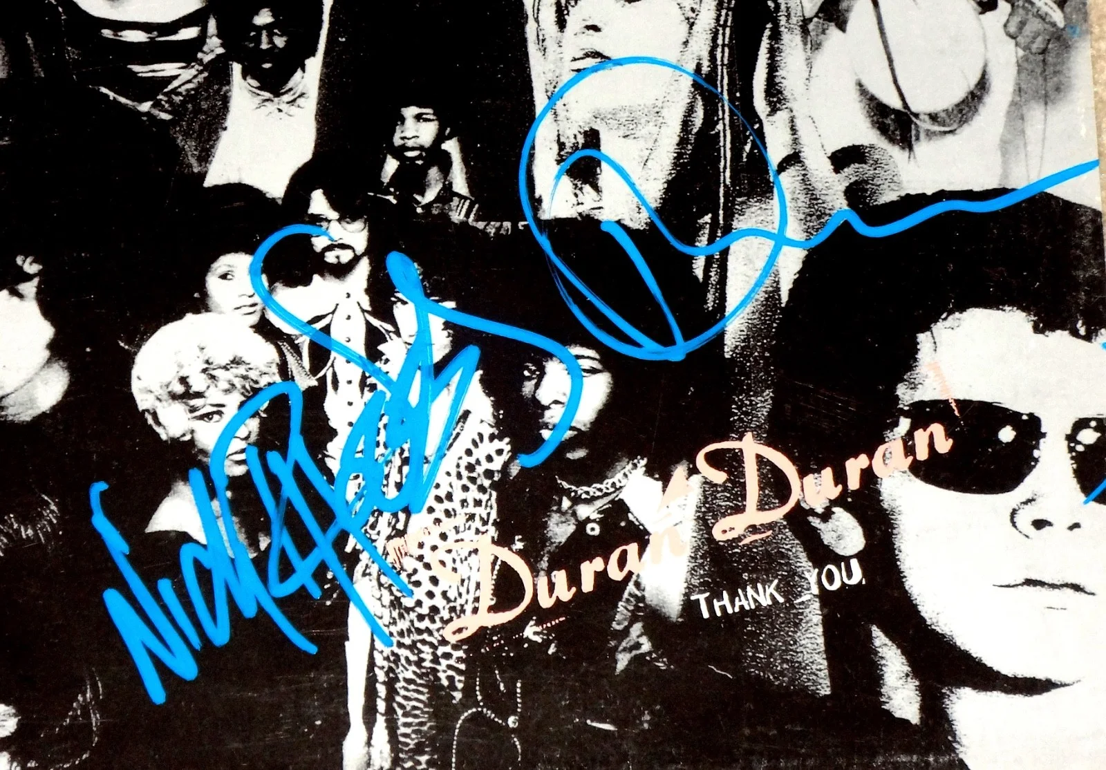 DURAN DURAN HAND SIGNED AUTOGRAPHED THANK YOU ALBUM FLAT BY 2 RARE W/ PROOF +COA, изображение 2
