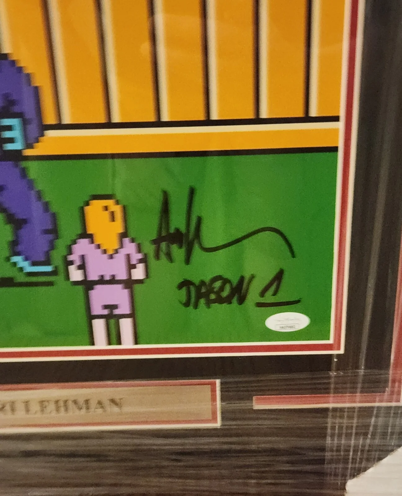 Ari Lehamn — Jason Friday 13th SIGNED ARI LEHMAN 11 X 14 NES Game Over Photo Signed JSA, image 2