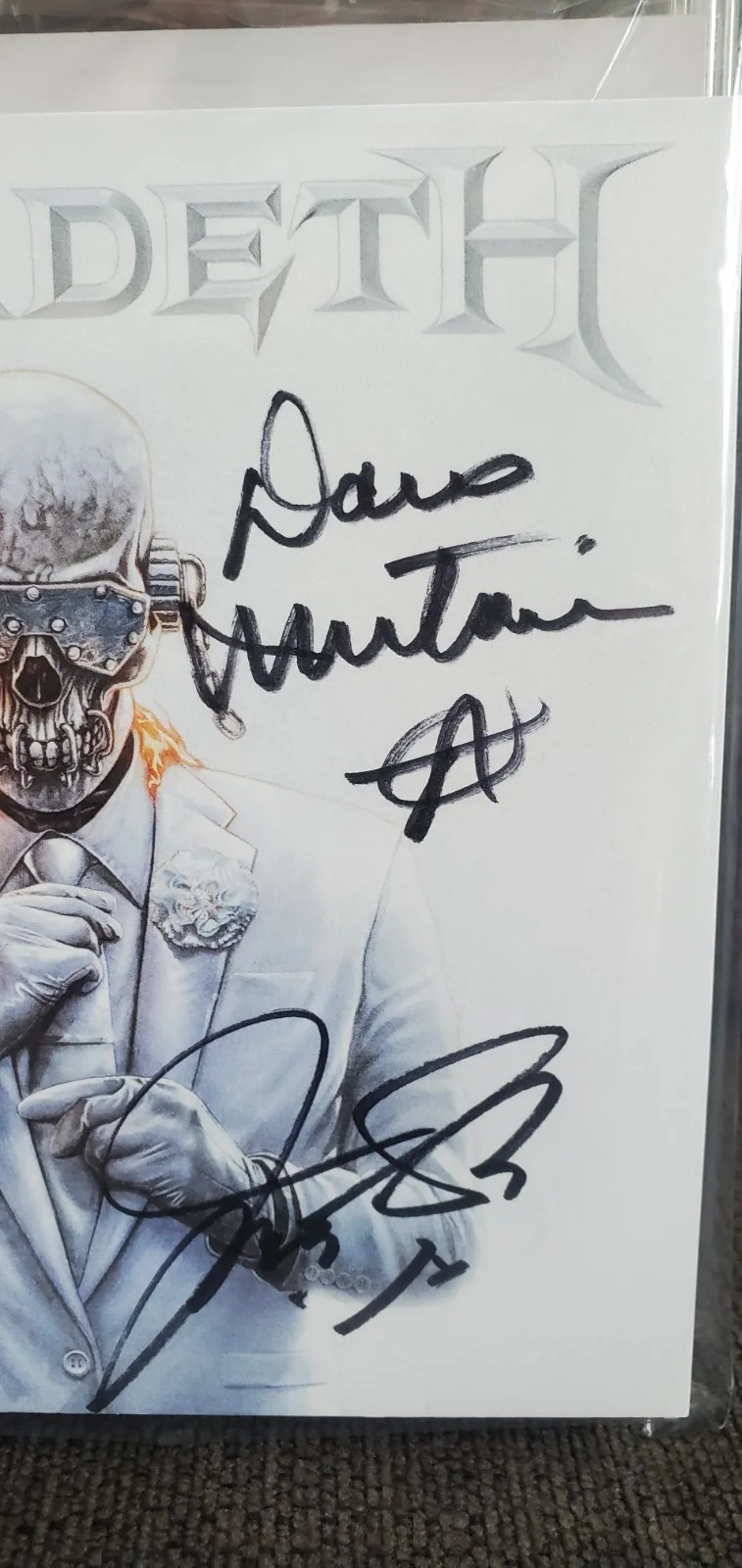 MEGADETH SIGNED CD 2026 Dave Mustaine vinyl metallica metal slayer guitar maiden, изображение 2