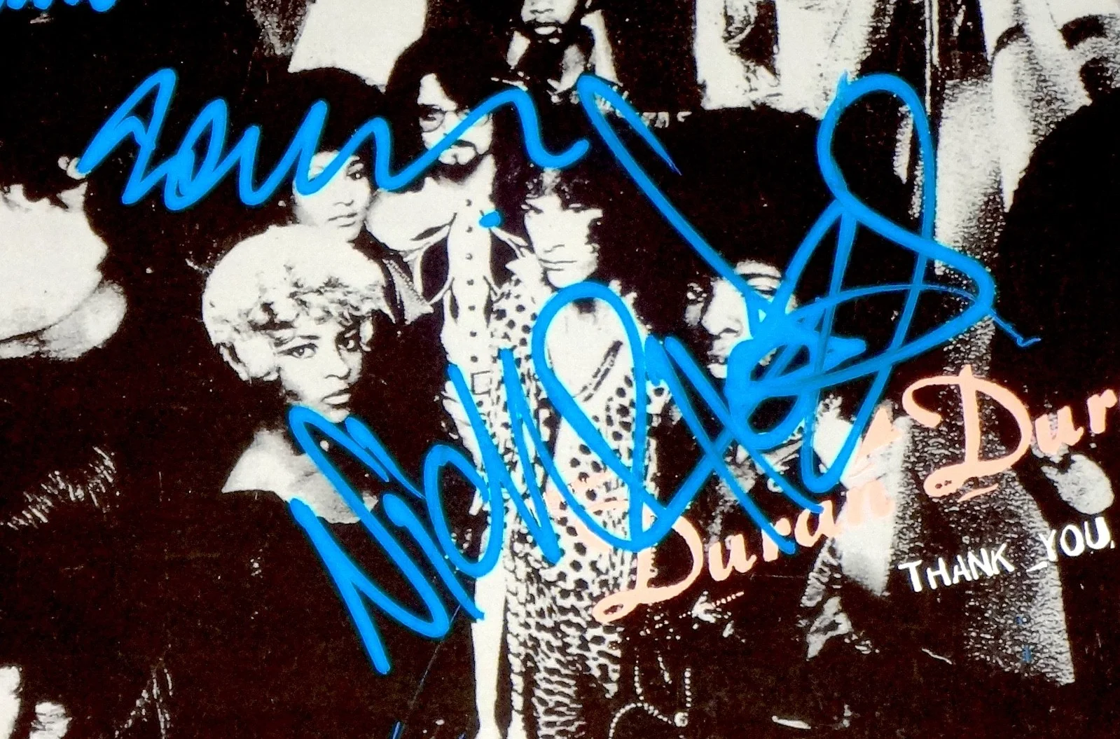 DURAN DURAN HAND SIGNED AUTOGRAPHED THANK YOU ALBUM FLAT BY 4 RARE W/ PROOF +COA, изображение 3