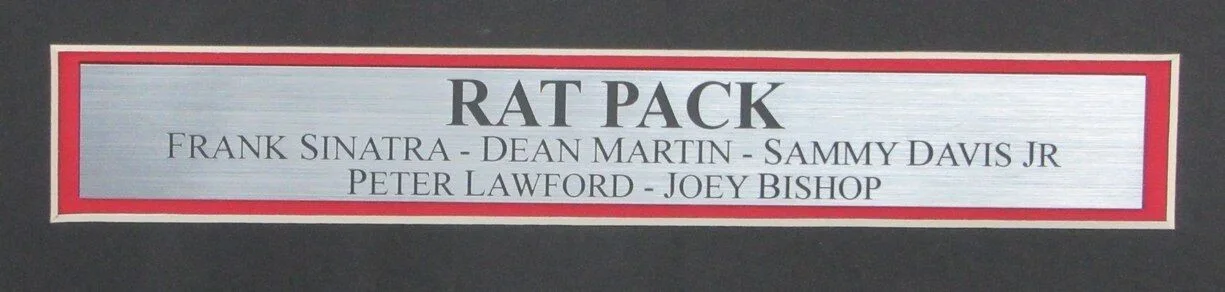 Rat Pack Sinatra/Martin/Davis/Lawford/Bishop Unsigned 11x14 Photo Framed 165822, image 2