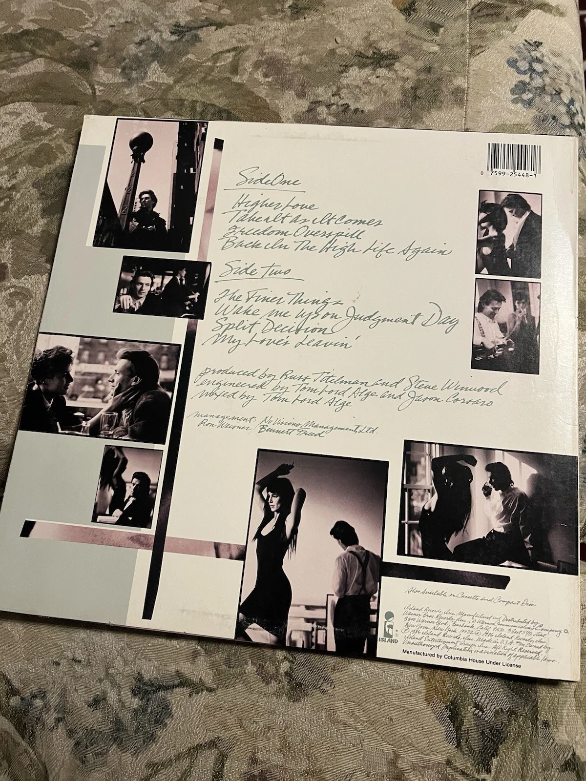 Steve Winwood *BACK IN THE HIGH LIFE* Signed Vinyl LP, изображение 2