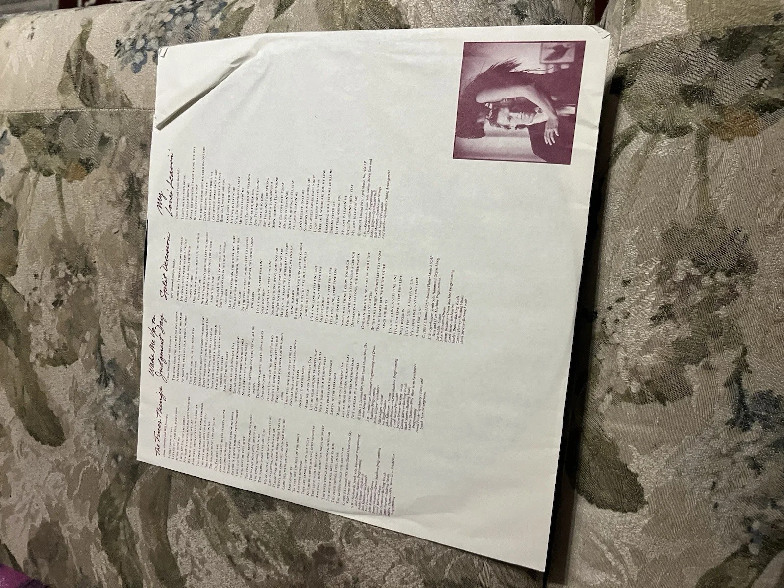 Steve Winwood *BACK IN THE HIGH LIFE* Signed Vinyl LP, изображение 4