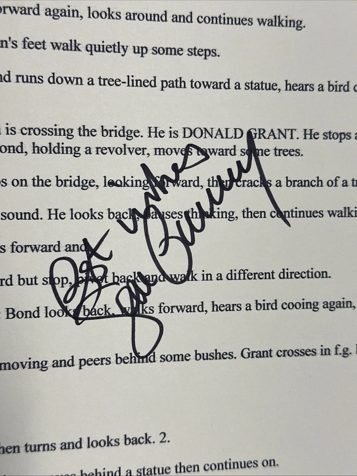 Sean Connery James Bond 007 Signed FRWL Script Sheet Personal COA, image 4
