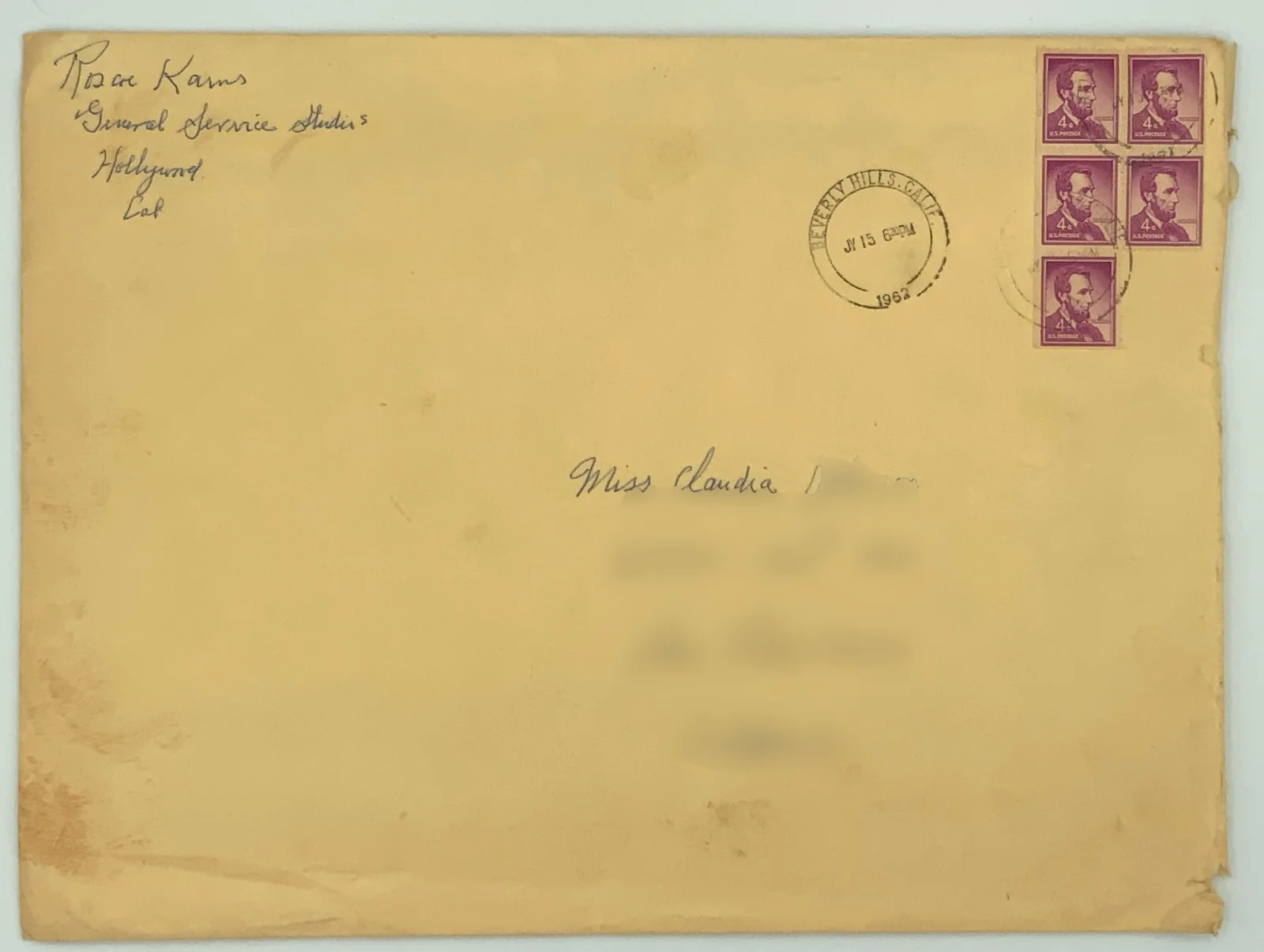 Roscoe Karns — Roscoe Karns Signed 8x10 Photo – 1962 Autograph w/ Envelope – Hennesey Actor, изображение 3