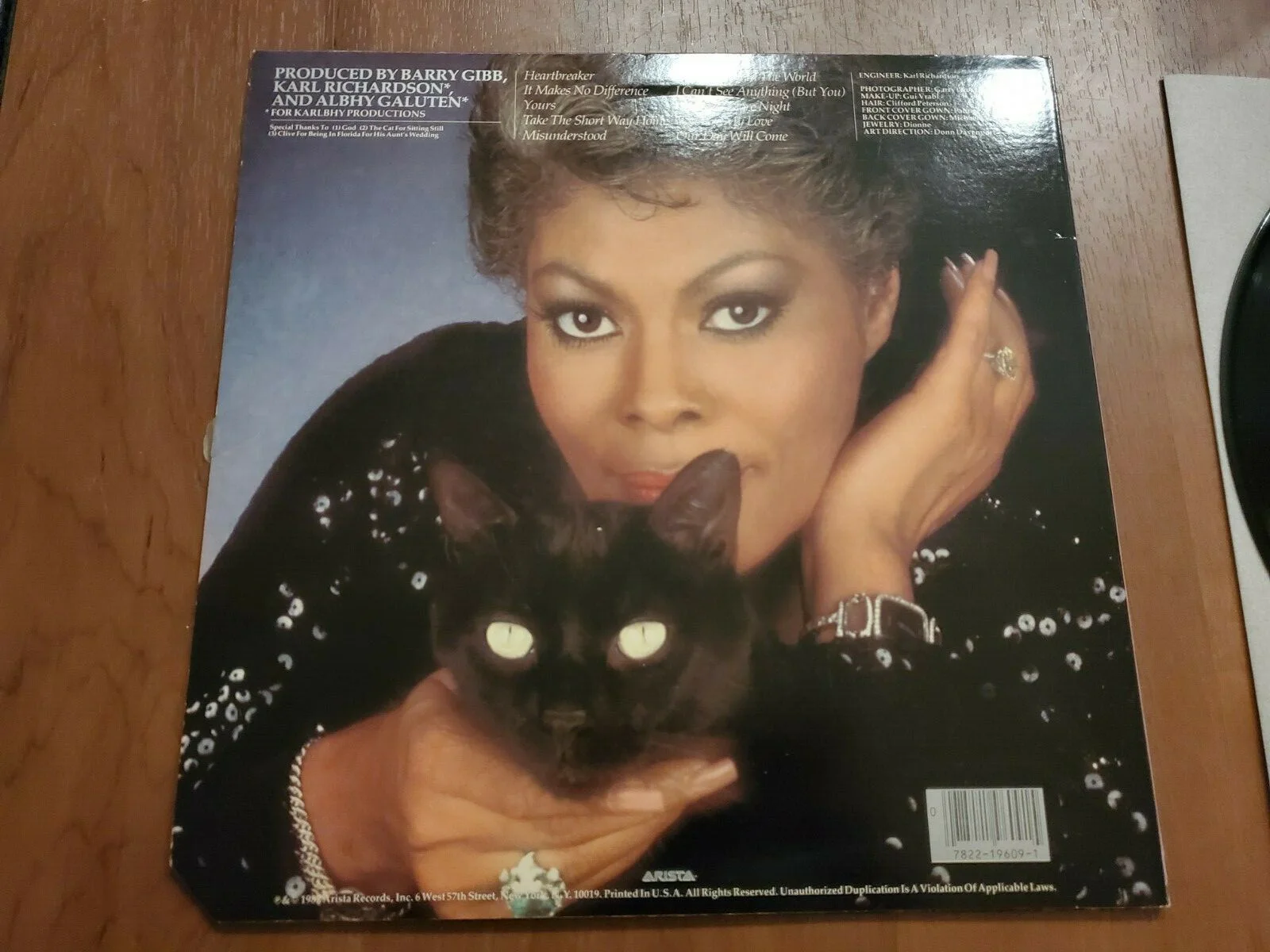 **SIGNED** Dionne Warwick Vinyl LP Heartbreaker Album, изображение 4