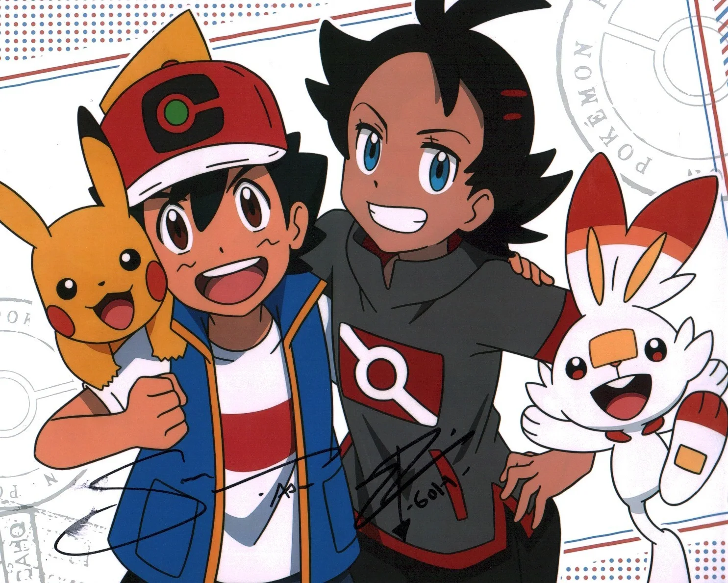 Sarah Natochenny, Zeno Robinson — Pokemon 8x10 Signed Photo Sarah Natochenny, Zeno Robinson JSA Certified Auto