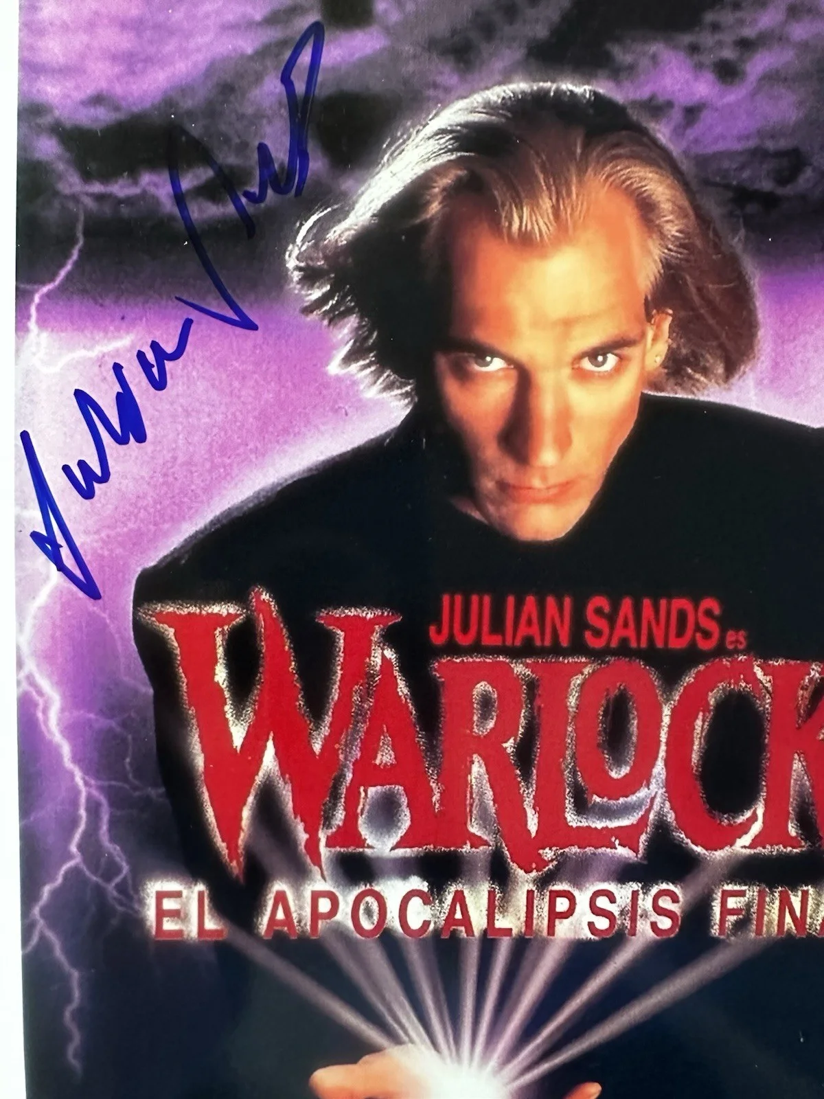 Julian Sands — Julian Sands signed Warlock 8x10 photo In Person. Exact Photo Proof., image 2