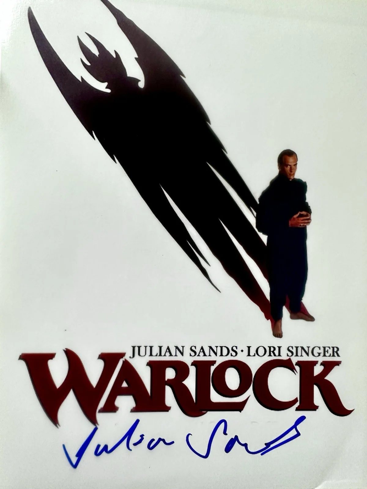 Julian Sands — Julian Sands signed Warlock 8x10 photo In Person. Exact Photo Proof.