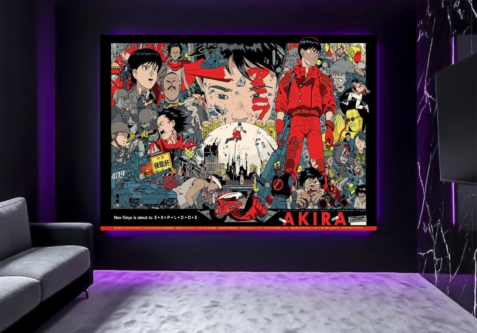 Large A0 A1 A2 A3 A4 A5 Akira 1988 Japanese Manga Anime Movie Wall Art Poster, изображение 5