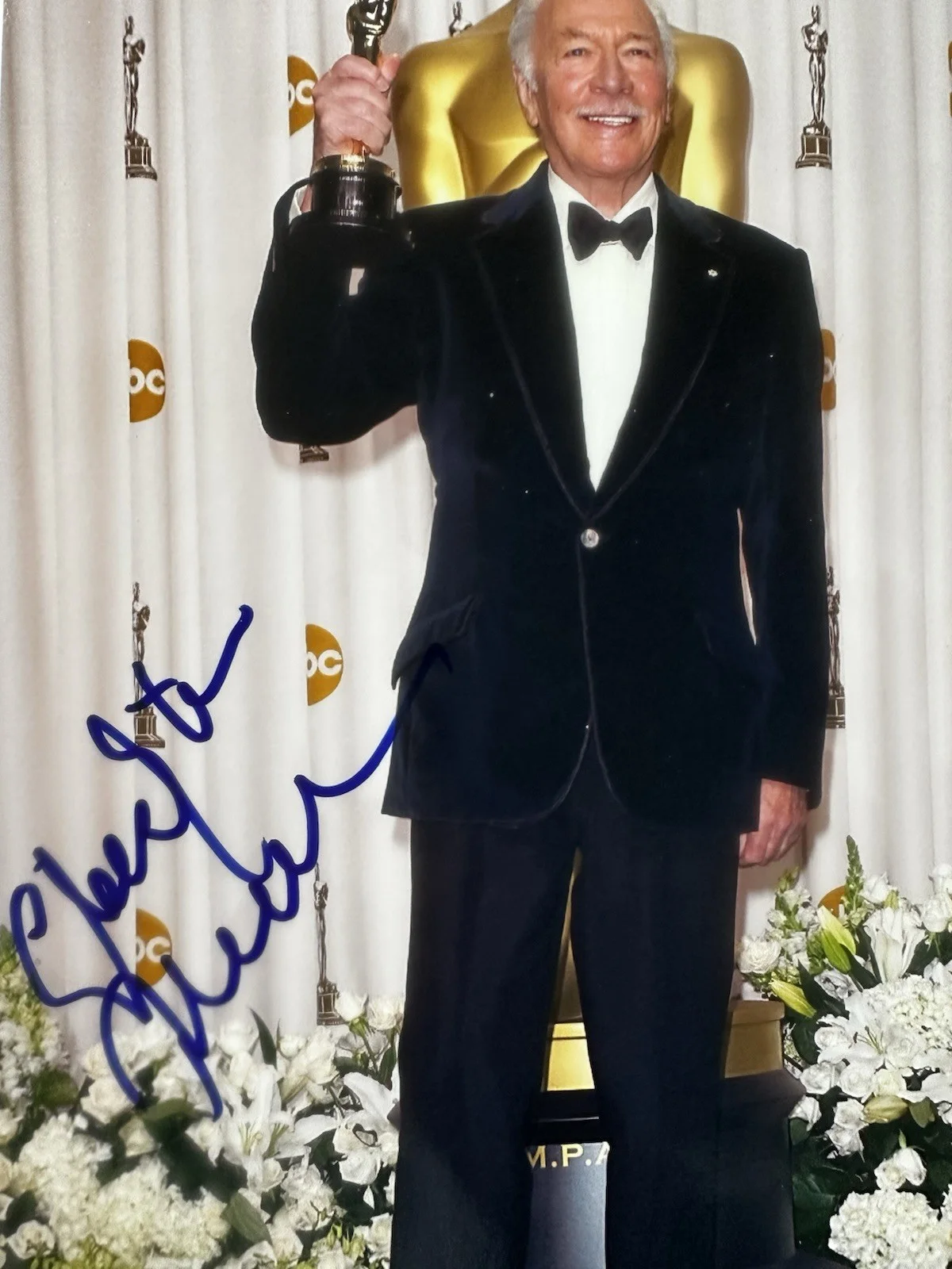 Christopher Plummer — Christopher Plummer signed 8x10 photo In Person. Oscar, Tony , Emmy Winner, image 2