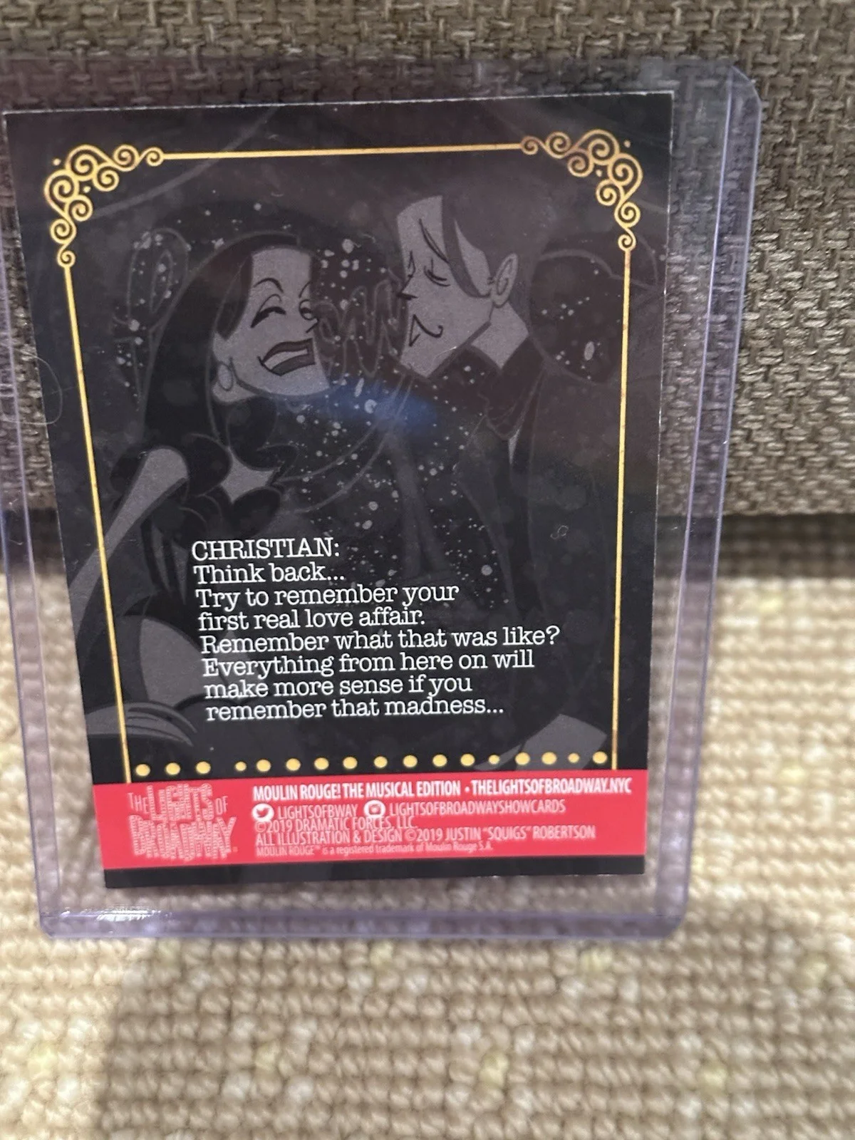 Moulin Rouge Elephant Signed Lenticular Lights Of Broadway Card, изображение 2