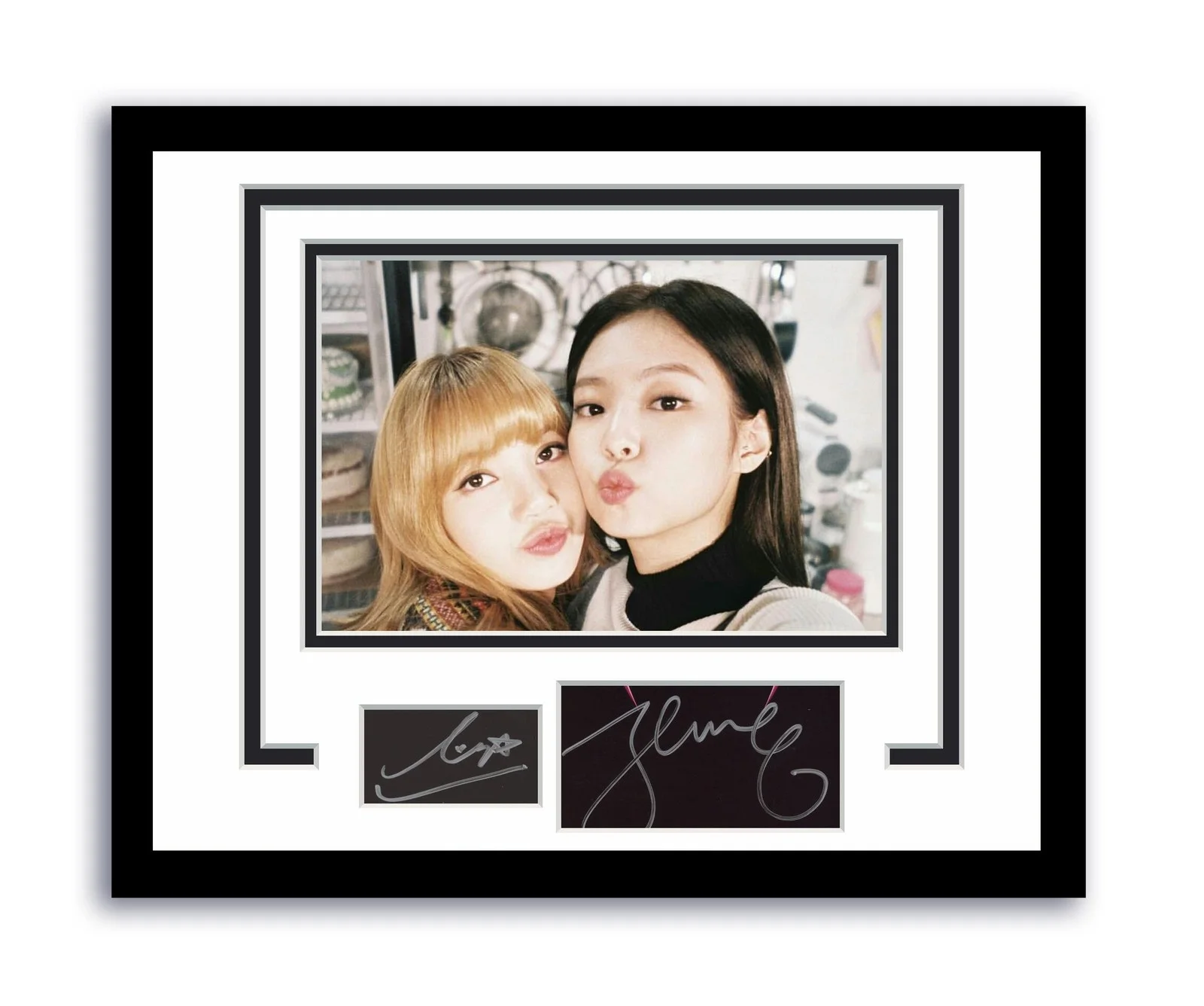 Jennie, Lisa — Blackpink Lisa Jennie Autographed Signed 11x14 Framed Photo ACOA