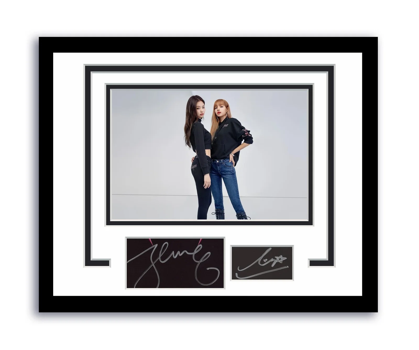 Jennie, Lisa — Blackpink Lisa Jennie Autographed Signed 11x14 Framed Photo ACOA