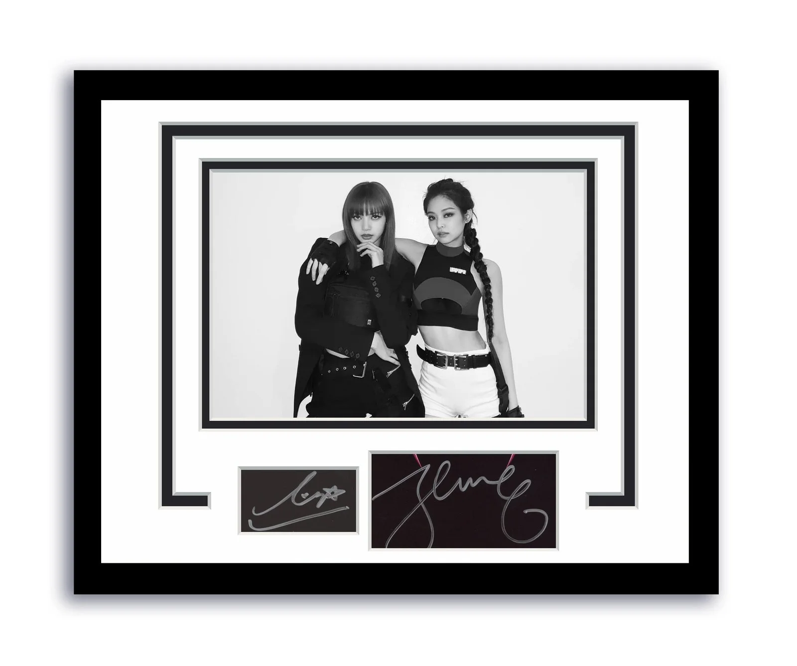 Jennie, Lisa — Blackpink Lisa Jennie Autographed Signed 11x14 Framed Photo ACOA