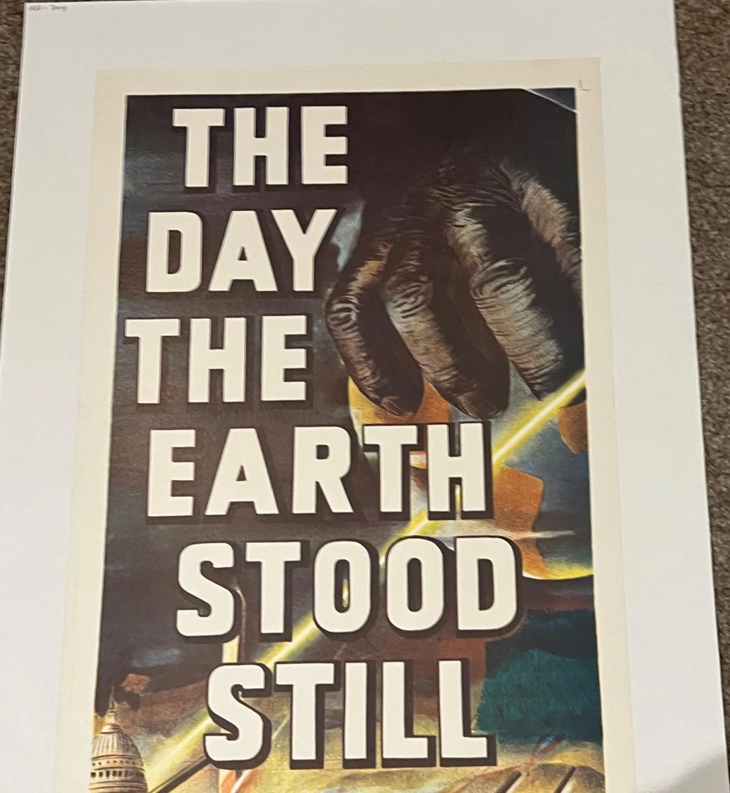 THE DAY THE EARTH STOOD STILL R1970'S ORIG AUSTRALIAN DAYBILL MOVIE POSTER LINEN, изображение 2