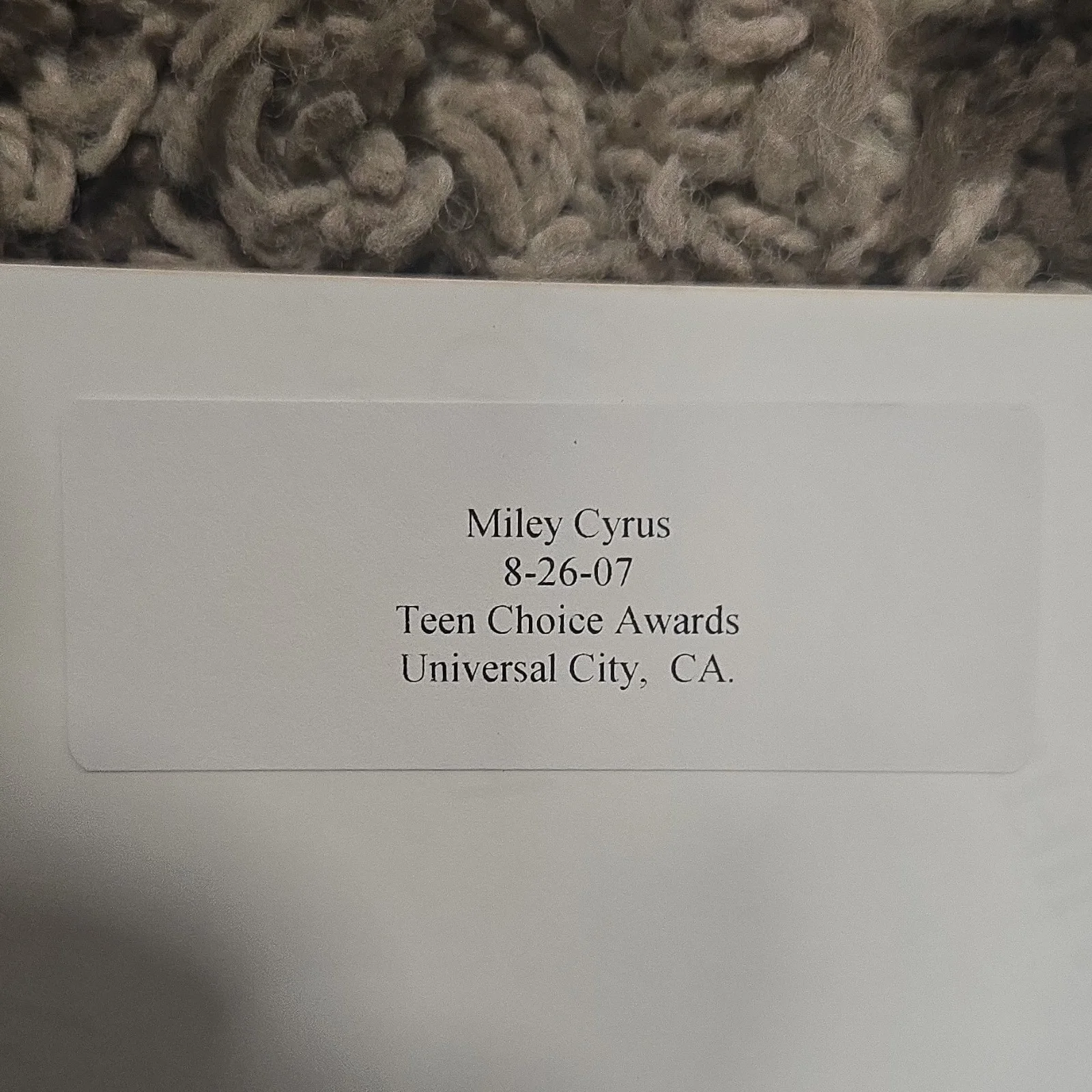 Miley Cyrus Signed Photograph Teen Choice Awards 8-26-07 Universal City, CA, изображение 2
