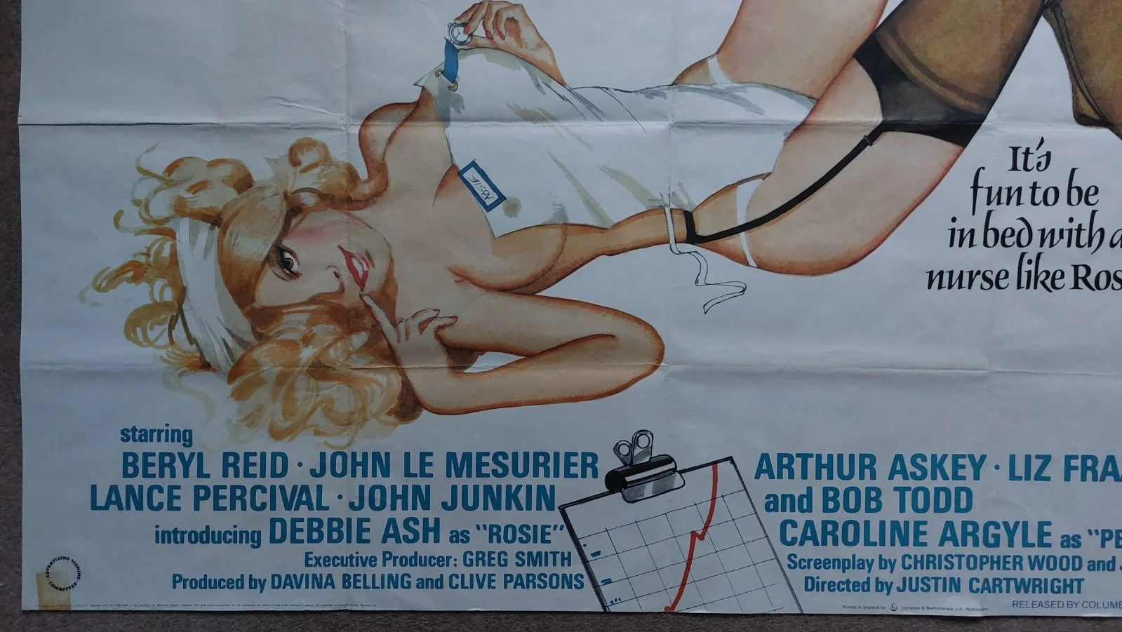Rosie Dixon Night Nurse Original Uk Quad Poster, image 3